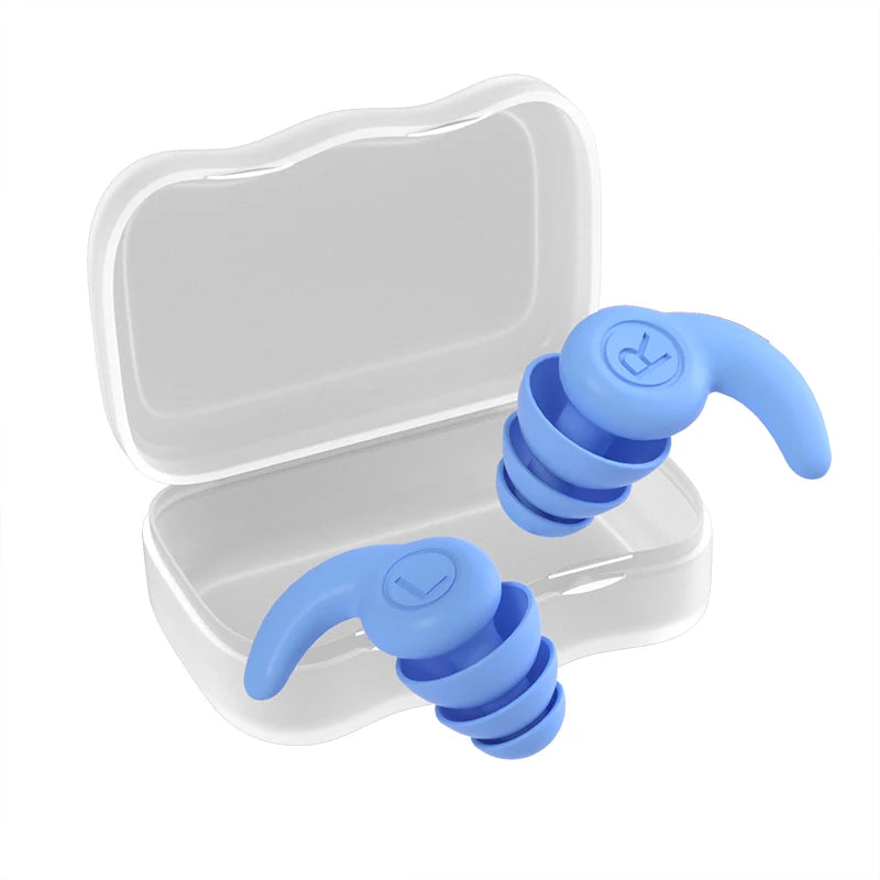 Protector auditivo de silicona para niños con cancelación de ruido de 3 capas, tapones para los oídos para natación, protectores auditivos, tapones antirruido, reducción de ruido