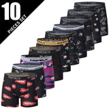 4/5 /10 Pcs Fashionable Men's Long Underwear Casual Boyshort Youth Sports Shorts Comfortable Breathable Stretch Shorts Underwear