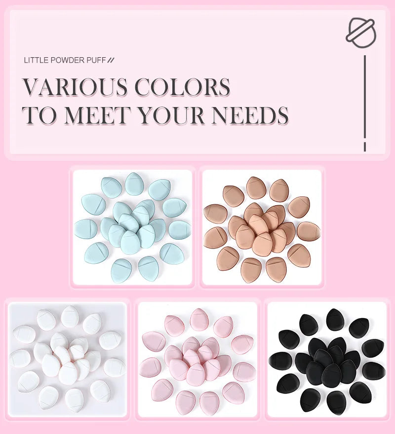 5/10/20Pcs Mini Finger Sponge Puff For Makeup Foundation Powder Detail Face Concealer Cream Blend Cosmetic Sponges Accessories