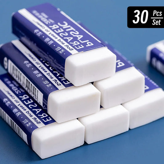 1/10/30pcs 2B Eraser Clean and Mess-Free Student Exam Office Sketch Soft Eraser for Kids Correction Supplies Pencil Rubber