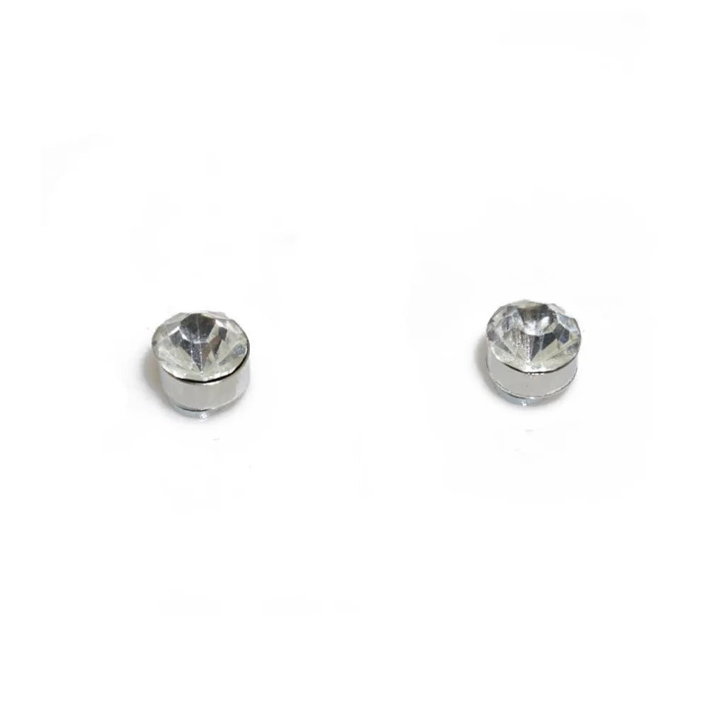 Magnético Non-Piercing Brincos Clipe para Mulheres e Homens, Cristal Redondo, Orelha de Jóias Punk, Fazendo Suprimentos, Acessórios Artesanais, 24Pcs por Conjunto
