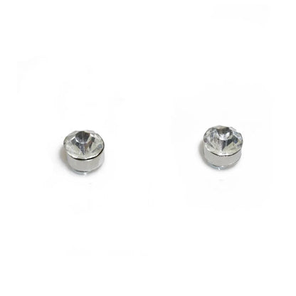 Pendientes magnéticos de clip sin perforar para mujeres y hombres, de cristal redondo, para hacer joyas punk, accesorios hechos a mano, 24 piezas por juego. 