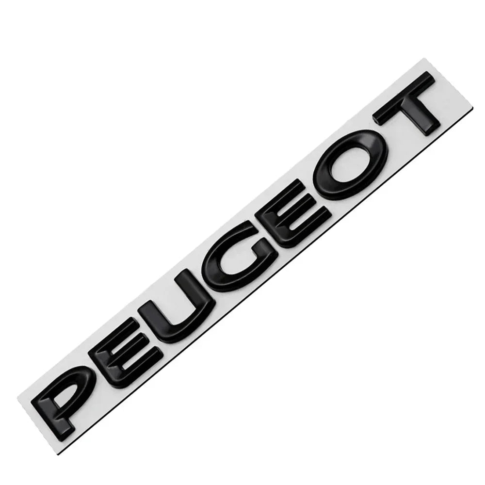 Metal Car Rear Trunk Badge Tail Letter Emblem Sticker for Peugeot 107 108 206 207 208 301 307 308 407 408 2008 5008 Exterior
