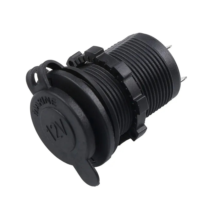 1Pc 2025 DIY Car USB Charger Switch Voltmeter Panel Marine Cigarette Lighter Voltmeter Power Outlet Socket Panel Mount Holder