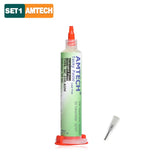 Soldering Fluxes 100% Original AMTECH NC-559-ASM Solder Flux Premium No-Clean Solder Paste Suitable for BGA SMD Soldering Station and Rework Station 10cc AMTECH 559 Original 