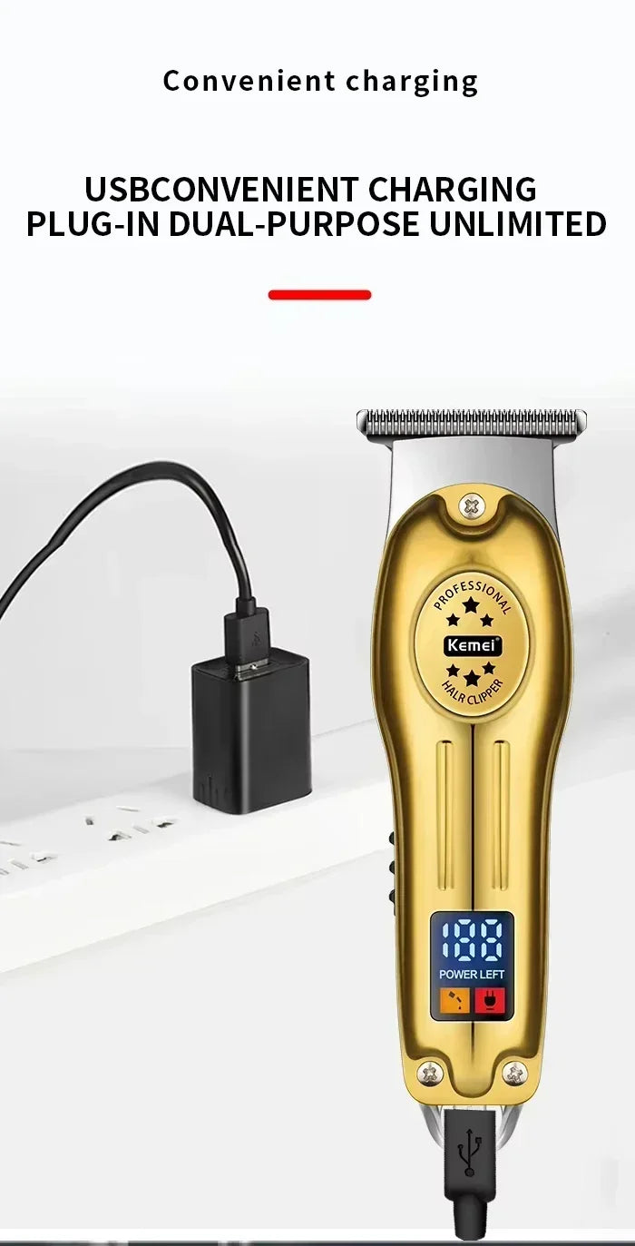 Kemei KM-678 KM-2024 KM-2628 Professional Electric Hair Clippers Beard Clipper Rechargeable Men's Shaver Hair Trimmer Kit