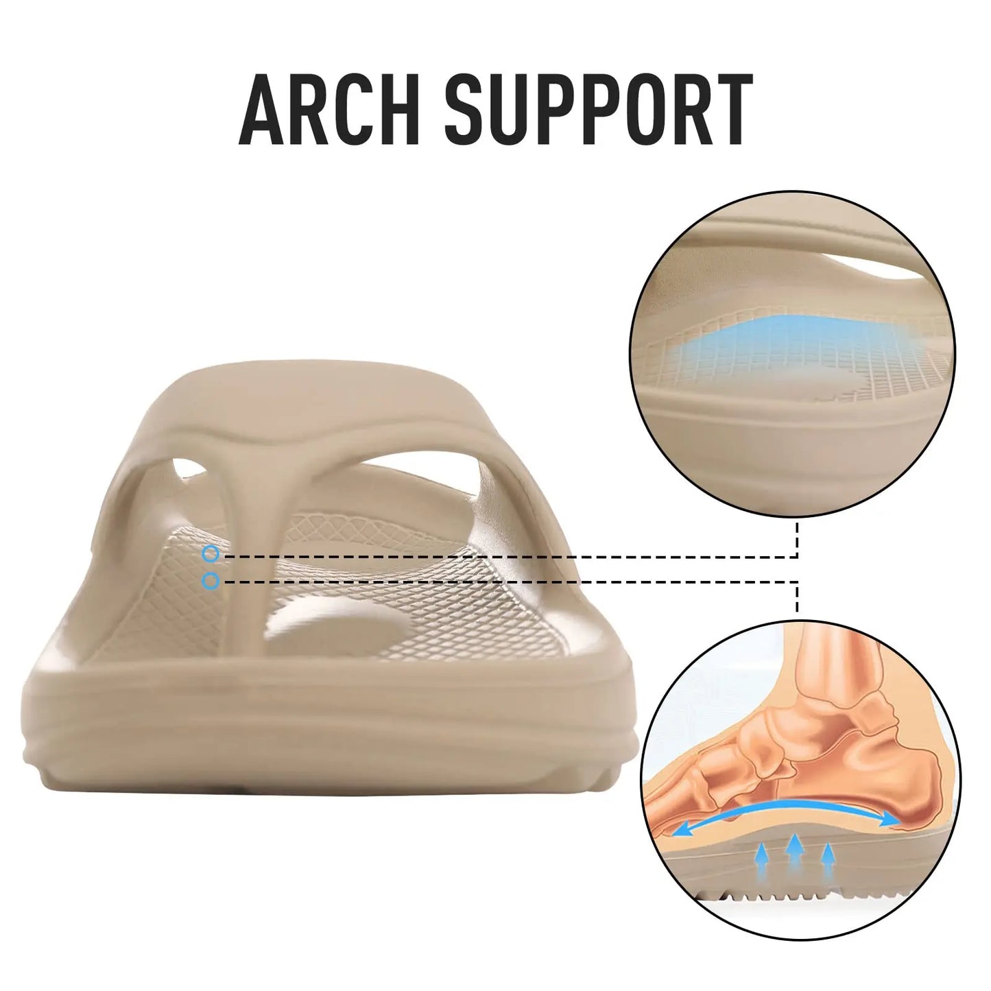 Evshine Women Orthopedic Sandals Flip Flops With Arch Support Men Non-slip Bath Shower Slippers Unisex Fashion House Slippers
