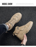 Men's Boots Tactical Combat Boots for Men Outdoor Hiking Winter Shoes Lightweight Non-Slip Men's Desert Ankle Boots Bota