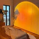 Luminária de Projeção de Pôr do Sol, Lâmpada de Atmosfera USB para Decoração, Rotativa em Vários Ângulos, Ideal para Sala de Estar e Quarto