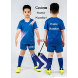 Kids Football Jersey Personalized Custom Boy Soccer Jersey Set Polyester Soccer Uniform Breathable Football Uniform For Children