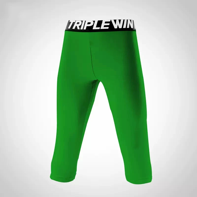 Kids Boy Girl Capri Running Tights Pant Children Basketball Football Soccer Fitness Exercise Sport 3/4 Cropped Legging Shorts J8
