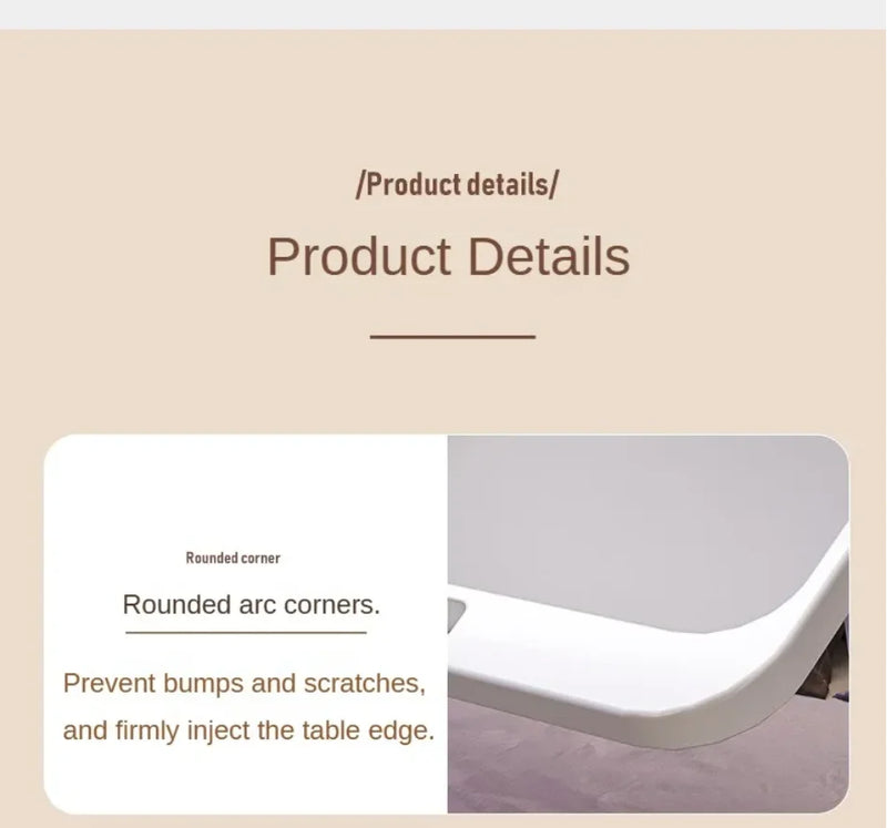 Lift Foldable Laptop Table for Bed Stand Lap Lazy Learning Desk Student Computer Desk for Working Read with Radiator Drawer