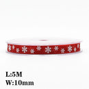 5M 10mm 15mm 25mm Christmas Satin Ribbons Crafts DIY Tape Wedding Gift Bows Natural Organza Ribbon Sewing Clothing Decoration