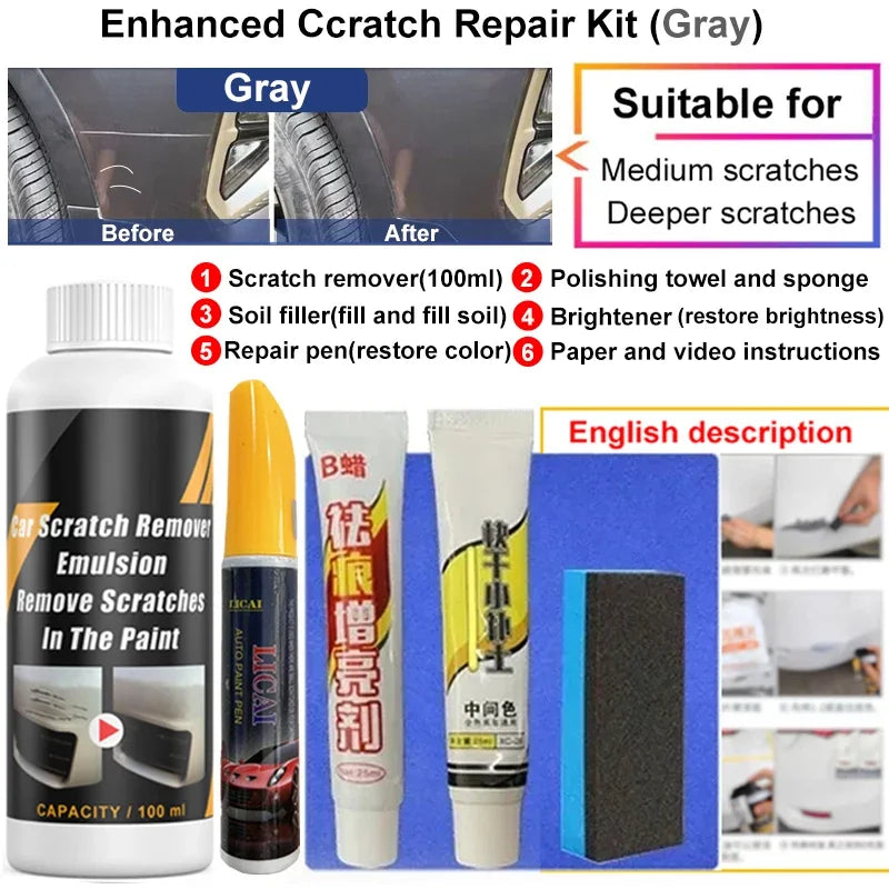 Car Scratch Remover Paint Care Tools Auto Swirl Remover Scratches Repair Polishing Auto Body Grinding Compound Anti Scratch Wax