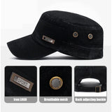 Military Cadet Flat Cap Fashion Clothes Adjustable Snapback Hat Unisex New Fashion Classics Outdoor Casual Sport Baseball Cap