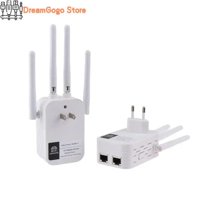 300Mbps WiFi Repeater Wireless WIFI Extender 4 Antenna WiFi Booster 5G 2.4G Dual-band Network Amplifier Long Range Signal Router