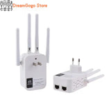 Repetidor WiFi de 300 Mbps, extensor WiFi inalámbrico, amplificador WiFi de 4 antenas, 5G, 2,4G, red de doble banda, enrutador de señal de largo alcance