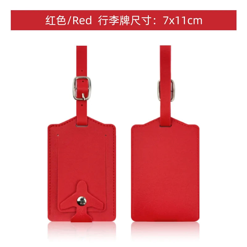 New Airplane Buckle Anti Lost Luggage Tags Thickened Flip Cover Luggage Tag Boarding Pass Suitcase Label Name ID Address Lable