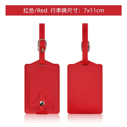 New Airplane Buckle Anti Lost Luggage Tags Thickened Flip Cover Luggage Tag Boarding Pass Suitcase Label Name ID Address Lable