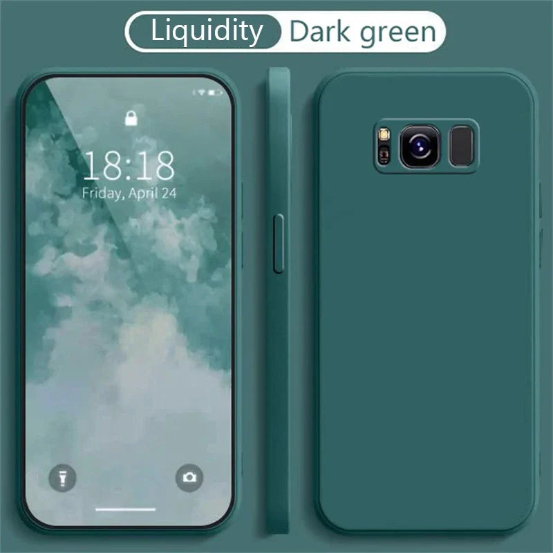 Liquid Silicone Phone Case for Samsung Galaxy S8 S9 S10 Plus Soft Camera Protective Shockproof Back Cover Samsung 8Plus