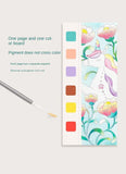 20 Sheets Portable Children Watercolor Painting Book Paint with Water Kids Gouache Graffiti Picture Coloring Drawing Toys Gifts