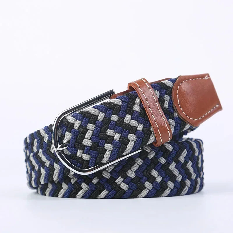 Women's Belt Fashion Casual Woven Elastic Belt Outdoor Sports Military Tactical Strap Climbing Work Belt Unisex Jeans Pants