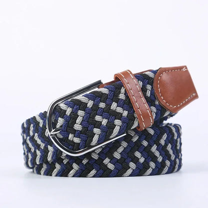 Women's Belt Fashion Casual Woven Elastic Belt Outdoor Sports Military Tactical Strap Climbing Work Belt Unisex Jeans Pants