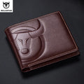 BULLCAPTAIN Fashion Big Logo Man Wallet High Quality RFID Wallet Coin Purse Compact Mini Card Holder Genuine Leather