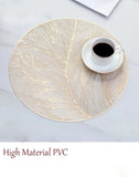 Placemats Set of 1/4Pc Light Luxury Placemat Table Mat Wide Application PVC Table Decor Round Protector Mat Heat Resistant Pad