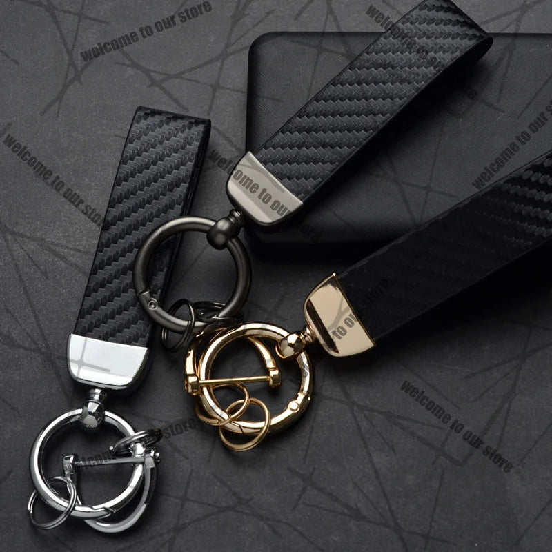 Car Keychain For PUMA ST Cougar Wolf MK3 MK4 MK5 MK6 Logo Carbon Fiber Leather Zinc Alloy Emblem Key Chain Accessories