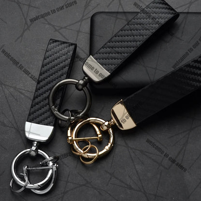 Car Keychain For PUMA ST Cougar Wolf MK3 MK4 MK5 MK6 Logo Carbon Fiber Leather Zinc Alloy Emblem Key Chain Accessories