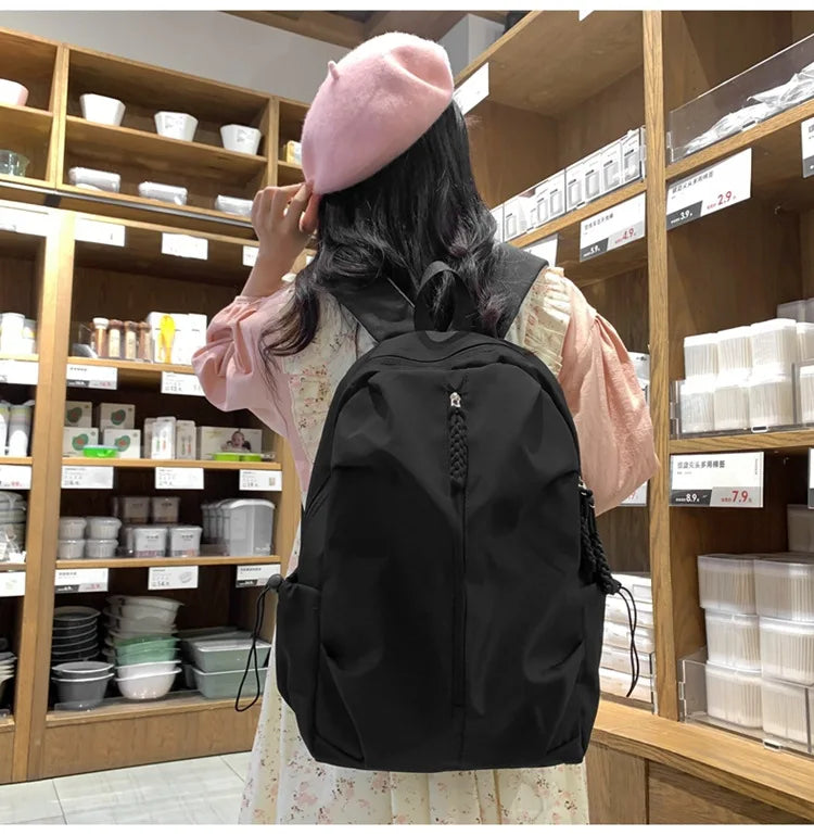 Large Capacity Schoolbag for Boys and Girls, High School and College Students, Simple Casual Sports Backpack, Fashion Travel Backpack
