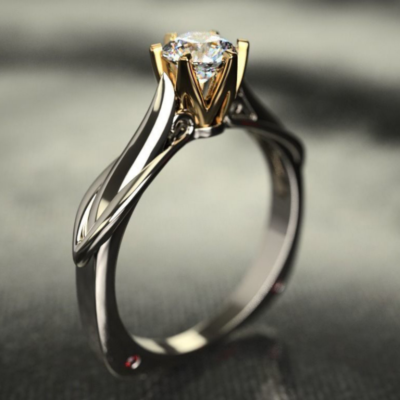 Anillo de oro puro de 18 quilates para mujer, anillos de moissanita natural con piedras preciosas, hermosa joyería para parejas, accesorios de boda, nueva tendencia 2023