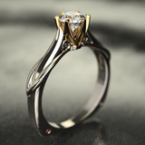 Anillo de oro puro de 18 quilates para mujer, anillos de moissanita natural con piedras preciosas, hermosa joyería para parejas, accesorios de boda, nueva tendencia 2023