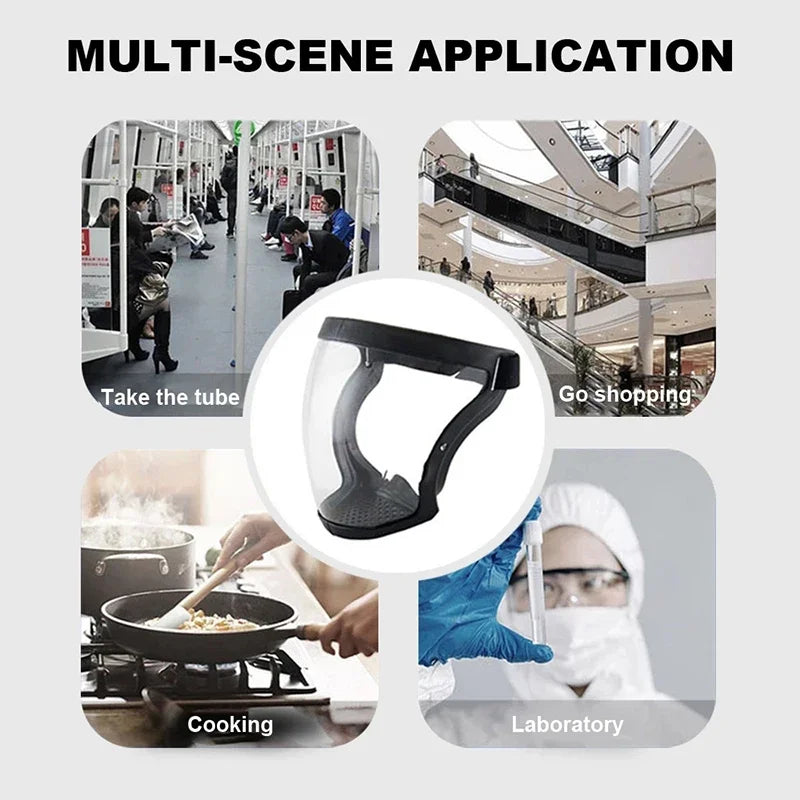 Máscara de proteção à prova de respingos transparente protetor facial máscara protetora máscara de segurança ao ar livre capa de cabeça proteção de trabalho
