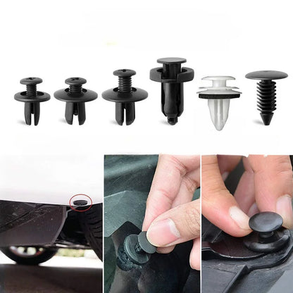 Kit de 100 clips de sujeción para coche, remaches para guardabarros, pasadores de retención para carrocería, remaches para parachoques, paneles de puerta, clips de retención para coche.