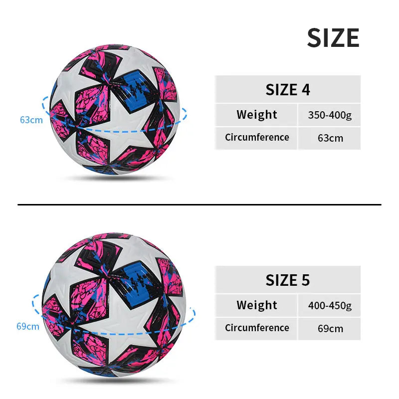 Standard Soccer Ball Professional Outdoor Sports Match Balls Training Seamless Football High Quality PU Material Size 5 Size 4