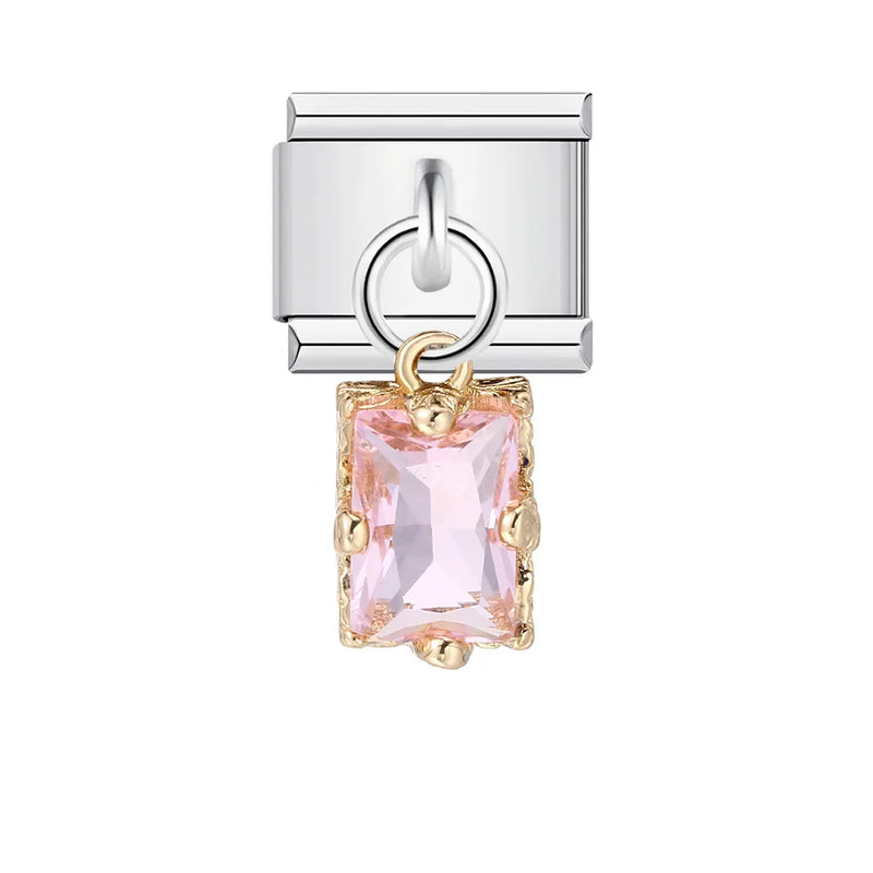 URING New Italian Charm Bracelet Pendant Series Shell Imitation Pearl Heart Personalized Assembly Chain Y2k DIY Making Jewelry