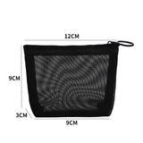Aosbos 3-Pack Mesh Cosmetic Bag Set - Travel/On-The-Go Makeup Storage, Zipper Closure Small Pouch