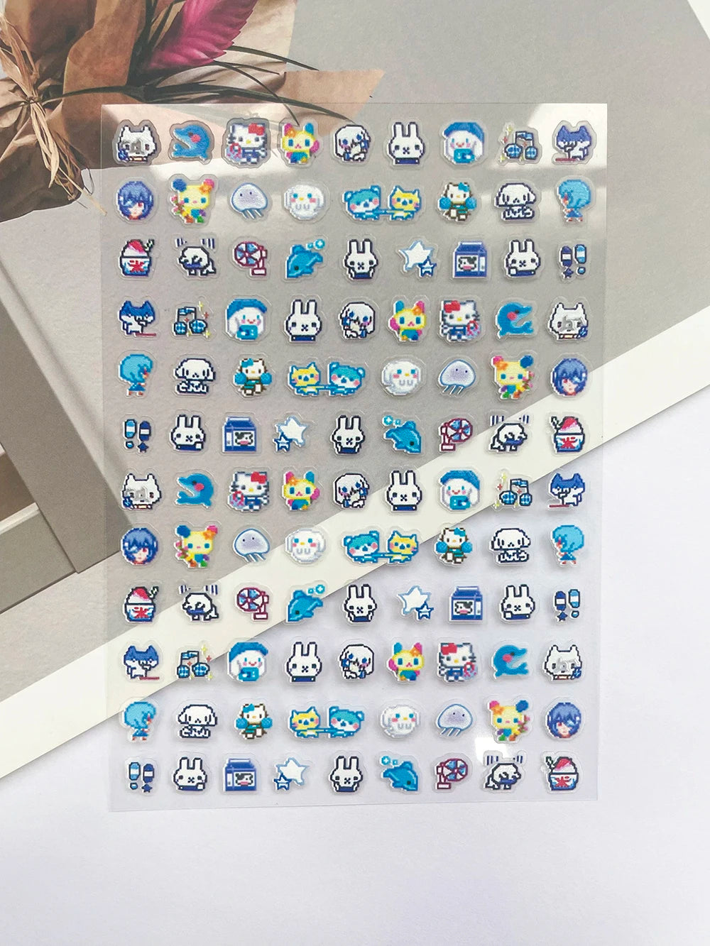 Super Mini Phone Leopard Print Luggage Tags Nail Art Diy Loptop Phone Shell Water Bottle Waterproof Stickers