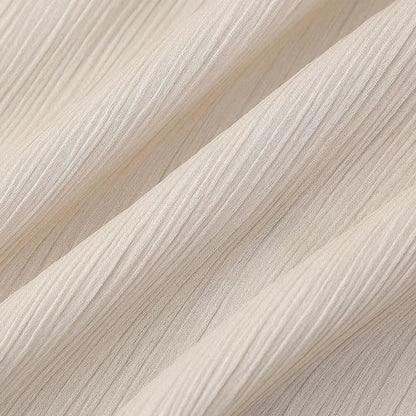 Conjunto de chaqueta y pantalón de traje cruzado con efecto arrugado para mujer, primavera y verano 2024, estilo europeo y americano