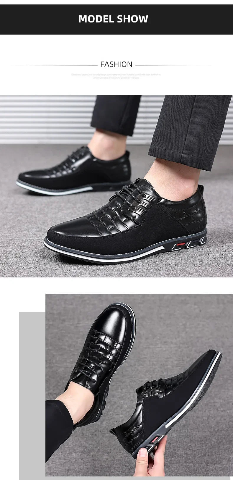 2024 Autumn Business Casual Shoes for Men Trend Classic Leather Shoes Outdoor Men Sneakers Sewing Breathable Men's Dress Shoes