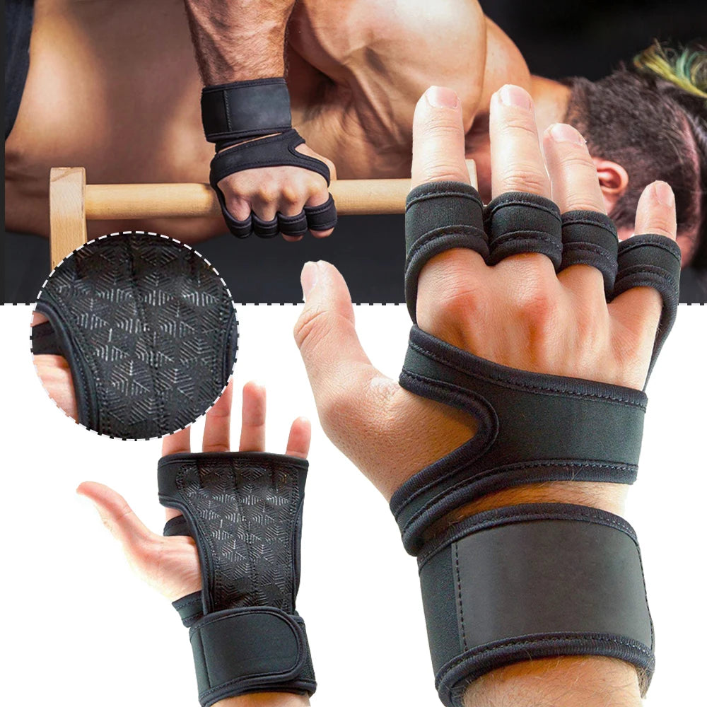 Guantes de entrenamiento deportivo para hombres y mujeres, guantes de entrenamiento, fitness, culturismo, levantamiento de pesas, gimnasio, guantes protectores de manos, muñecas y palmas.
