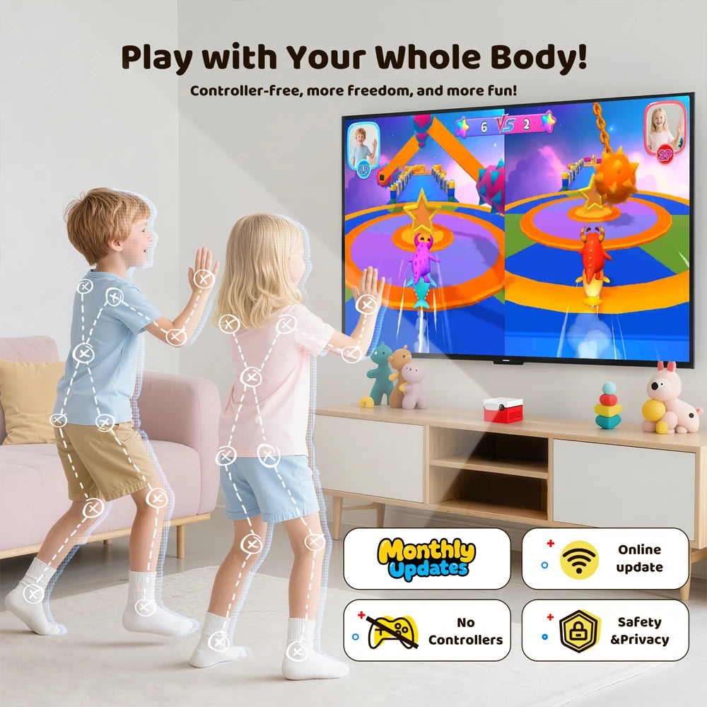 KINHANK MotionX Video Game Console for Kids & Families Ongoing Updates Kids Toy Active Play System Indoor Physical Activity