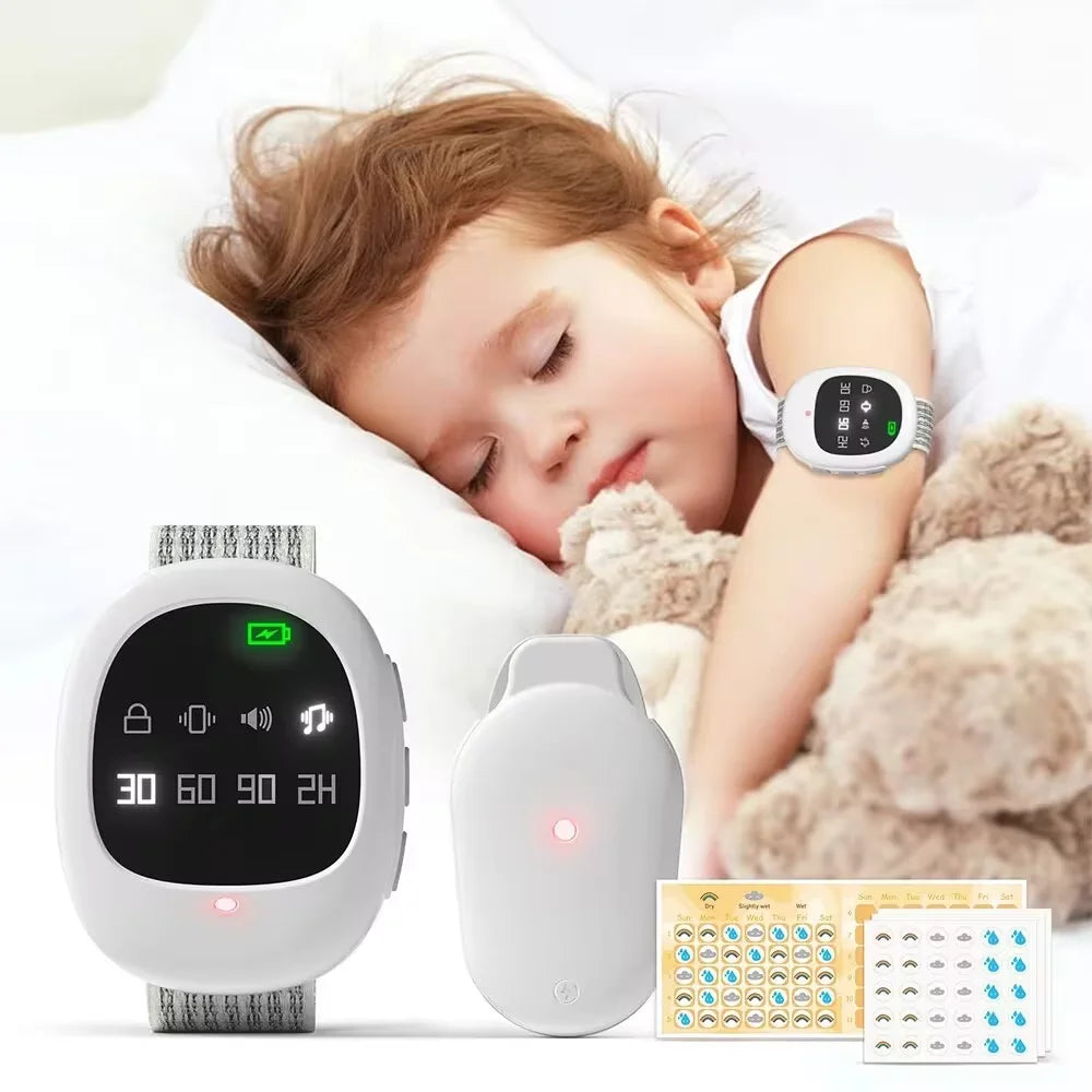 Alarma inalámbrica para enuresis de 40 m, sensor de entrenamiento para ir al baño para adultos mayores, con pulsera para niños y adultos mayores.