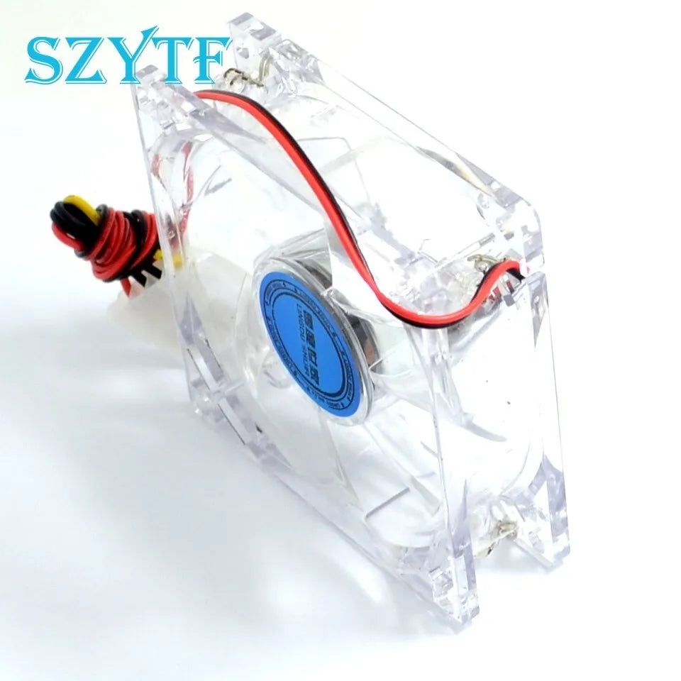 PC Computer Fan Case Cooling Fan Unit Fan 8025 8cm With Blue LED Lights Chassis Fan 80X80X25