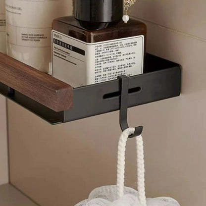 Estantes de baño para inodoro de nogal con trípode. No requiere perforación. Estilo nórdico. Madera maciza pura, resistente al agua y a la humedad.