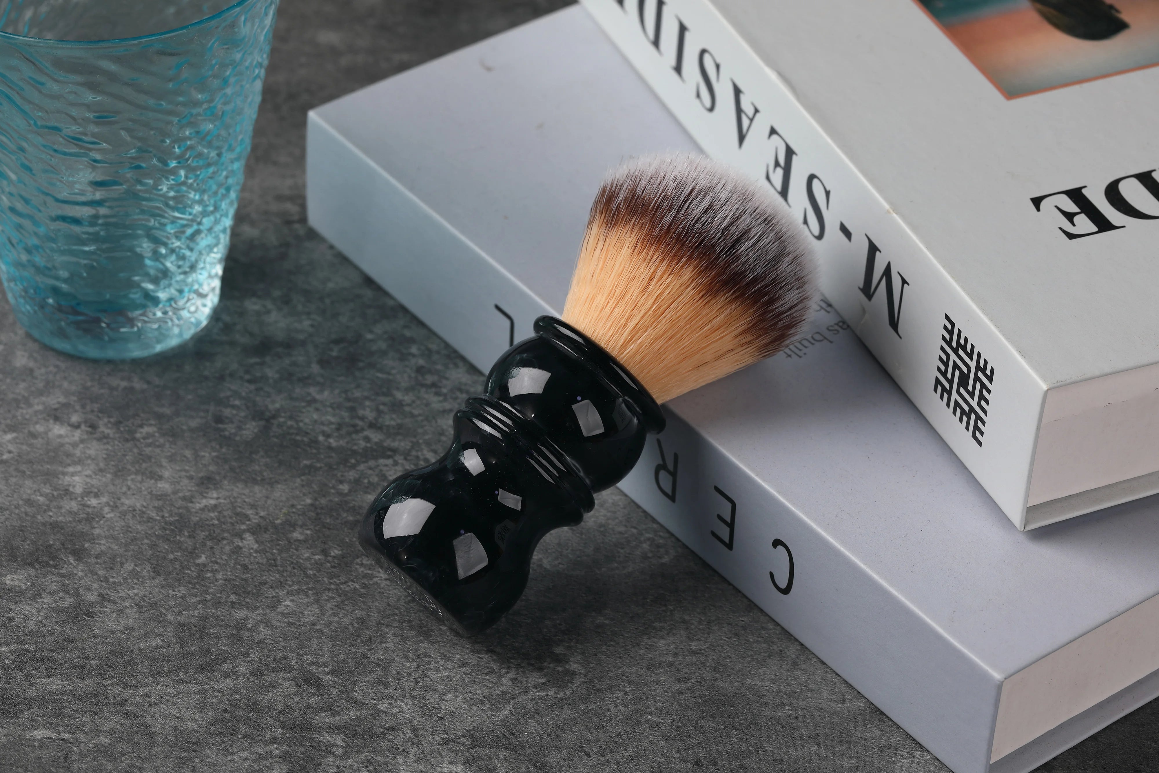 Yaqi 24MM Men's Shaving Brush  Resin Handle Nylon For Men Clearance Beard Professional Barber Face Cleaning Shaving Brush Tool