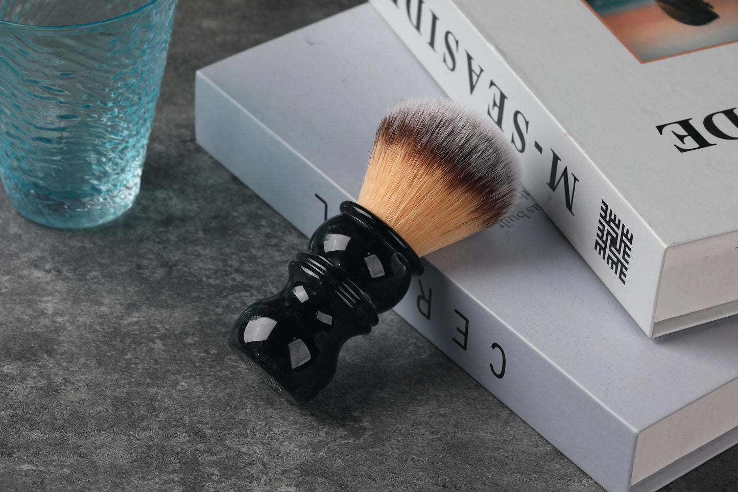 Yaqi 24MM Men's Shaving Brush  Resin Handle Nylon For Men Clearance Beard Professional Barber Face Cleaning Shaving Brush Tool