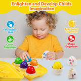 Matching Eggs Toys for Kids 1 2 3Toddlers Montessori Toys Easter Eggs Baby Shape Sorter Games Children Educational Learning Toys